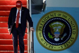 fbi investigates after hunting stand was found near where trump exits air force one 68f63e2ab83f1