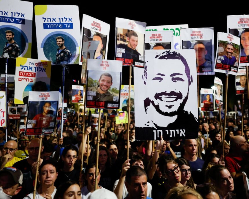 first thing israelis gather to mark two years since 7 october hamas attack 68e4ef4e6f9c9