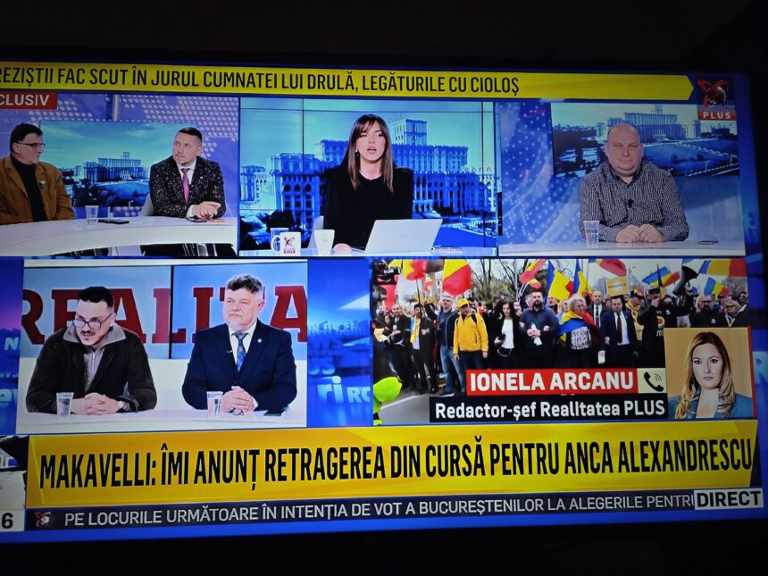 Makaveli și Anca Alexandrescu în declarații publice privind retragerea din cursa pentru Primăria Capitalei