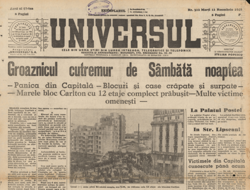 85 de ani de la cutremurul cel mare tragedia care a dezvaluit vulnerabilitatea seismica a romaniei multe din cladirile afectate s au prabusit la cutremurul din 77 6911c9bc697ec