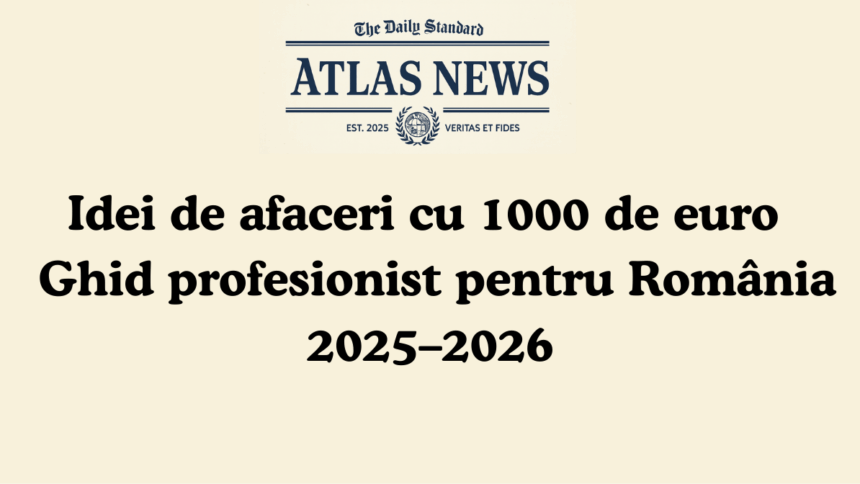Idei de afaceri cu 1000 de euro – ghid profesionist și realist pentru România
