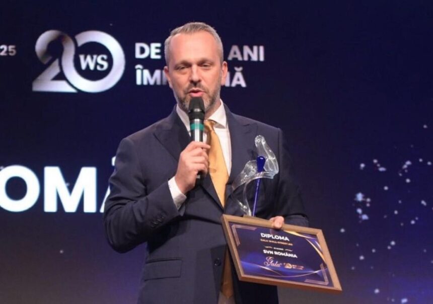 Andrei Sârbu, CEO-ul SVN România, premiat pentru performanțele din piața imobiliară
