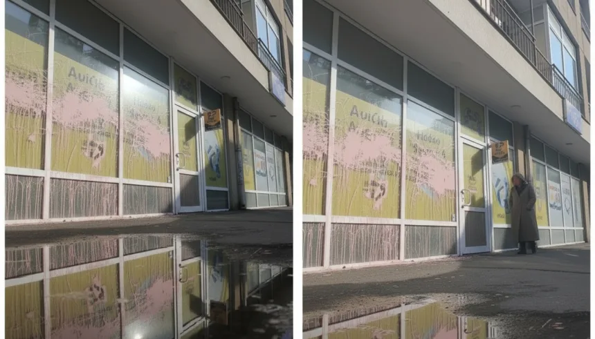 edited edited edited al doilea sediu aur vandalizat in mai putin de o luna s a aruncat cu o galeata de vopsea pe pereti si pe geamuri 6919edf48f30f