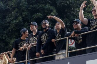 la erupts in celebration after dodgers clinch second world series victory 69093fd8c74db