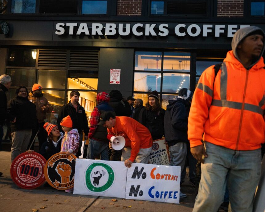 red cup rebellion striking starbucks baristas urge customers to stay away 6917386f209a3