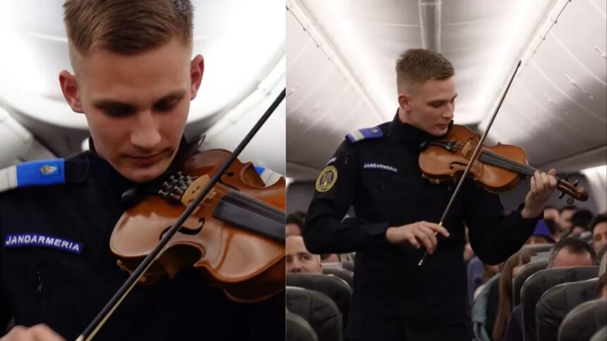 un jandarm roman a interpretat imnul romaniei in avion la peste 10 000 de metri altitudine 692c418ad4069