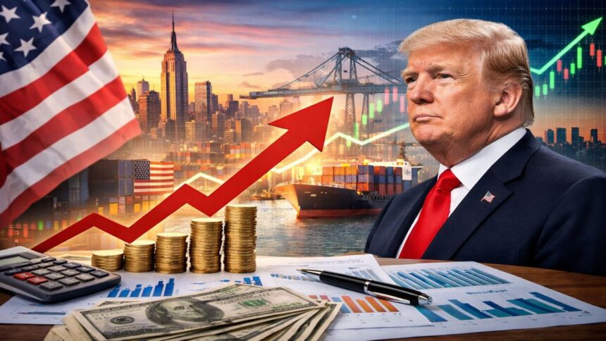 Grafic economic care indică creșterea PIB-ului Statelor Unite în trimestrul al treilea din 2025