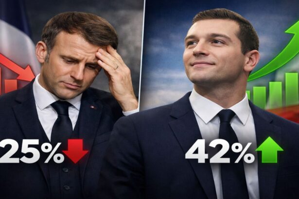 Emmanuel Macron și Jordan Bardella, simbol al schimbării de putere politică în Franța pe fondul scăderii încrederii publice