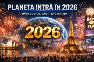 Artificii de Anul Nou pe glob, marcând intrarea planetei în 2026