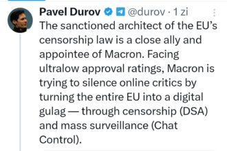 Pavel Durov și Emmanuel Macron, în contextul disputei privind reglementarea platformelor digitale și libertatea de exprimare în Europa