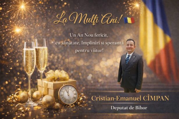 Deputatul Cristian-Emanuel Cîmpan, mesaj public de Anul Nou pentru cetățenii din Bihor și din România