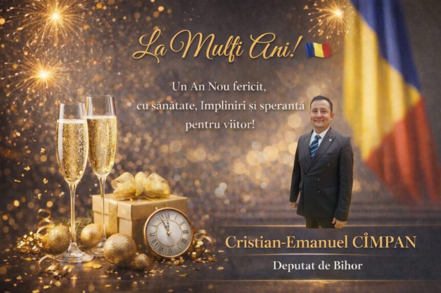 Deputatul Cristian-Emanuel Cîmpan, mesaj public de Anul Nou pentru cetățenii din Bihor și din România