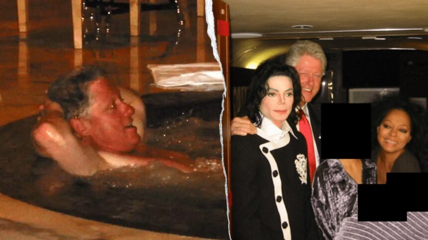 new epstein documents include photos of bill clinton topless in hot tub socializing with michael jackson 6945eabbcfd52