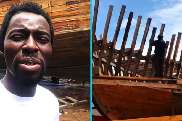 Arcă din lemn construită în Ghana, inspirată de Arca lui Noe, devenită virală după ce potopul anunțat nu a avut loc