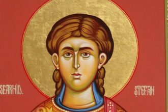 Icoană ortodoxă cu Sfântul Ștefan, primul martir al creștinătății, prăznuit pe 27 decembrie