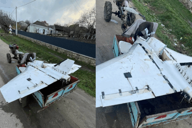 un satean din r moldova a recoltat o drona de pe camp a plimbat drona cu remorca unui motocultor prin comuna satenii speriati l au chemat pe primar 69305481eb29b