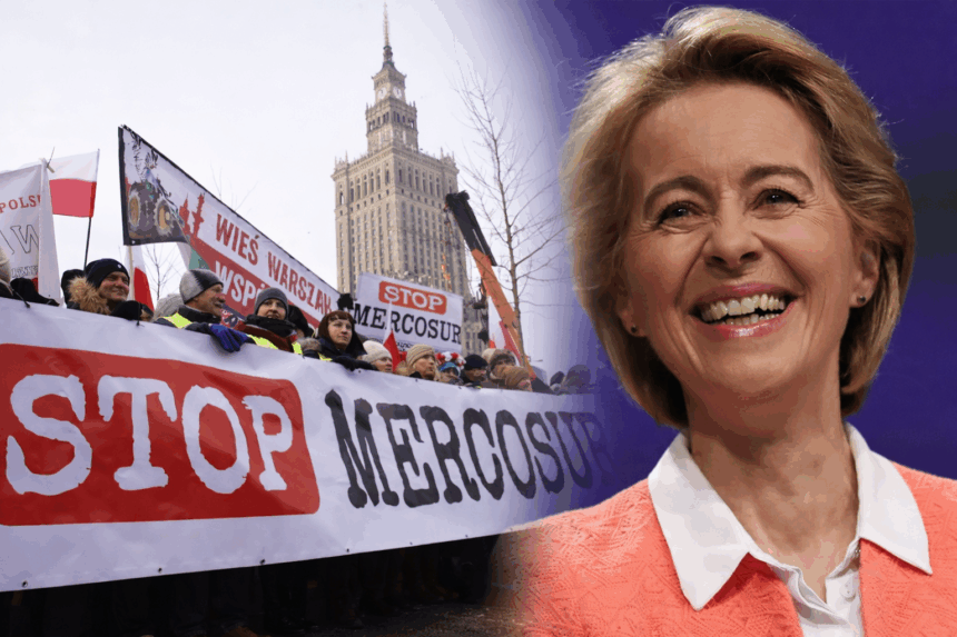 Fermieri europeni protestează împotriva acordului UE–MERCOSUR înainte de semnarea documentului de către Ursula von der Leyen