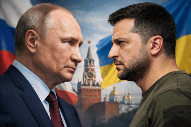 Vladimir Putin și Volodimir Zelenski, în contextul unei posibile întâlniri la Moscova, pe fondul implicării diplomatice a lui Donald Trump