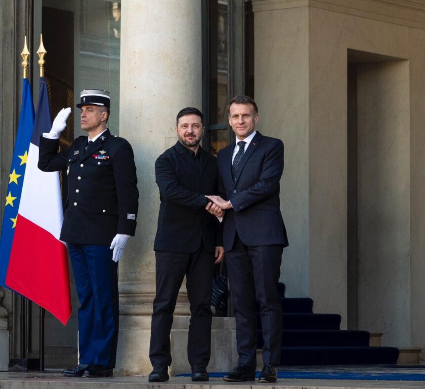 Macron și Zelensky - Paris