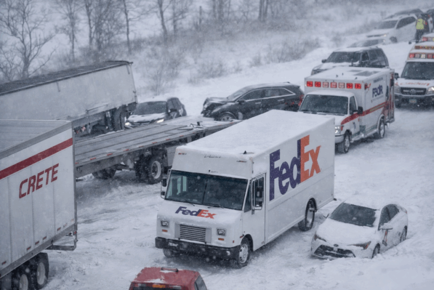 carambol urias in michigan peste 100 de masini implicate intr un un accident in lant pe o autostrada 696f09fe6b27d