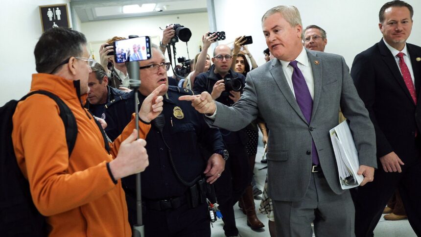 comer rips paid disrupter as briefing on clinton contempt push devolves into chaos 6967e800d100e
