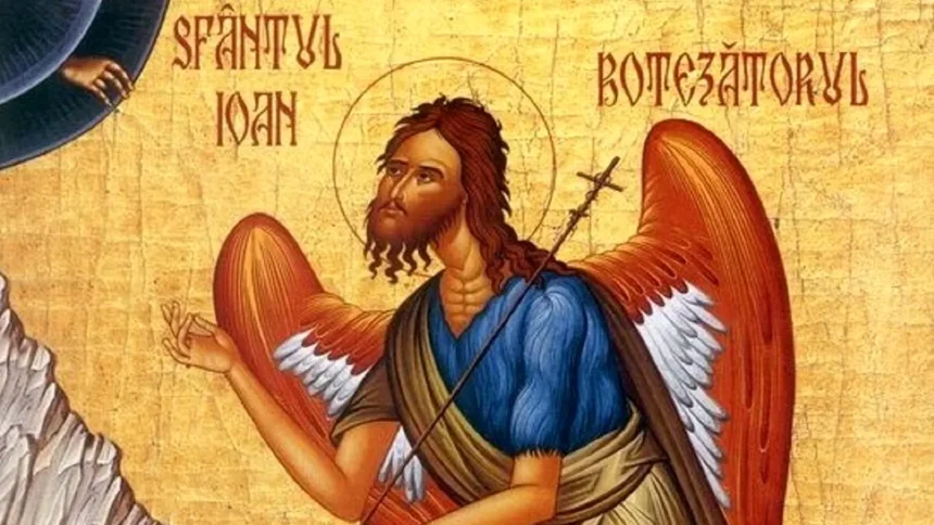 Icoană ortodoxă reprezentându-l pe Sfântul Ioan Botezătorul, simbol al credinței și al adevărului creștin