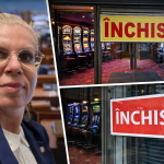 Colaj cu deputata Gabriela Porumboiu în Parlament și imagini cu săli de păcănele închise, marcate cu mesajul „Închis”