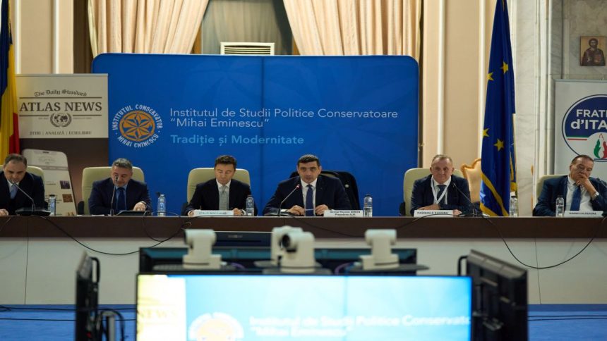 Presentazione del libro “Perché l’Italia è di destra” di Italo Bocchino a Bucarest, evento con leader politici conservatori e sala gremita