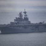 Soldați americani din 31st Marine Expeditionary Unit la bordul USS Tripoli, în drum spre Orientul Mijlociu, martie 2026