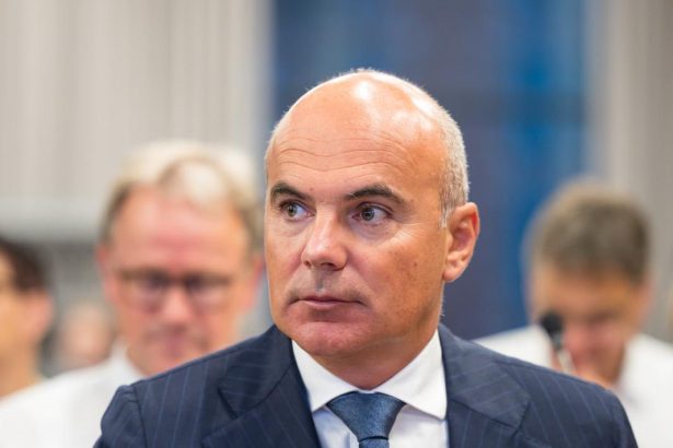 European leaders meeting discussing Green Deal revisions, with EU flags and energy industry symbols highlighting economic and policy tensions