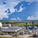 European natural gas storage infrastructure amid the 2026 energy crisis triggered by the Strait of Hormuz blockade