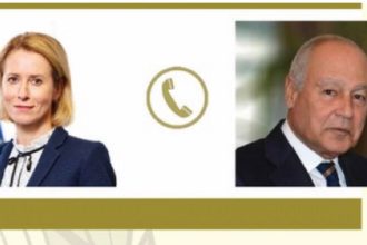 Kaja Kallas speaking about Iranian attacks on Arab nations and EU diplomatic efforts in the Middle East.