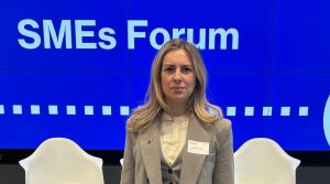 Dumitrița Albu la SMEs Forum 2026 Bruxelles discutând despre sprijinul pentru IMM-urile românești în context european