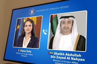 edited oana toiu discutie cu seicul abdullah bin zayed romania isi exprima solidaritatea cu emiratele arabe unite dupa atacurile iraniene 69a5e4c77ad66