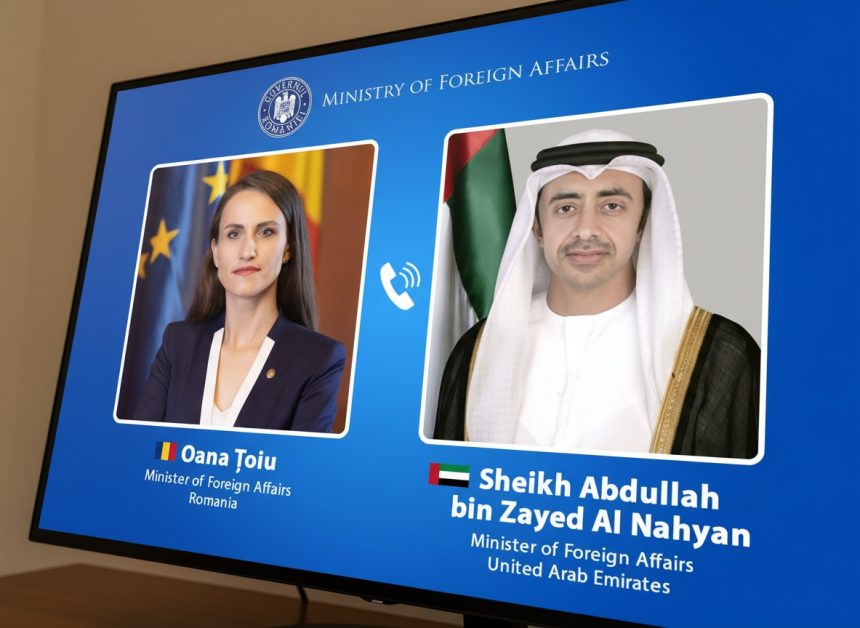 edited oana toiu discutie cu seicul abdullah bin zayed romania isi exprima solidaritatea cu emiratele arabe unite dupa atacurile iraniene 69a5e4c77ad66
