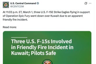 pentagonul recunoaste ca trei avioane de lupta ale sua au fost doborate din greseala de kuweit 69a572479132a