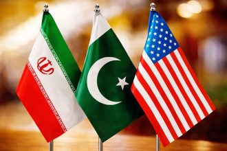 Flags of unity in golden light