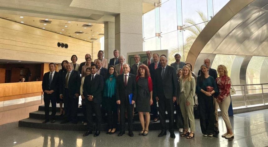 Officials and diplomats attend the opening of the “Egyptian Cults Around the Black Sea” exhibition at NMEC in Cairo, marking 100 years of Egyptian-Bulgarian diplomatic relations.