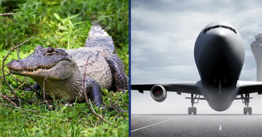 un aligator de doi metri a blocat pista unui aeroport din sua zborurile temporar suspendate 69d3523fba12b