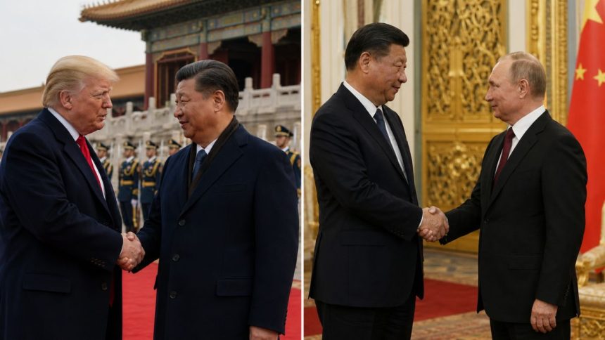 Vladimir Putin’s visit to Beijing, only days after Donald Trump’s summit with Xi Jinping, reflects a deeper geopolitical shift inside the international system. While China positions itself as the central diplomatic actor capable of engaging simultaneously with Washington and Moscow, Russia increasingly seeks to preserve relevance in a global order it no longer fully controls. The analysis examines the strategic implications of the Trump–Xi and Putin–Xi meetings, the future of the Power of Siberia 2 project, China’s balancing strategy between the United States and Russia, and the consequences for NATO’s Eastern Flank and the Black Sea region.