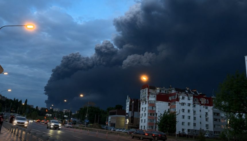 ucraina a lovit rafinaria din riazan cu drone incendii si explozii au fost raportate in mai multe regiuni din rusia 6a06a7ca20f92