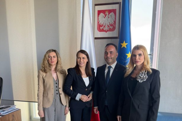 Dumitrița Albu în vizită de lucru în Polonia, într-un context diplomatic România-Polonia, cu accent pe interes național, administrație și diaspora.