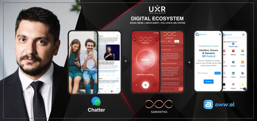 Romanian AI digital ecosystem developed by UXR, integrating Chatter.al, Samantha.al and AWW.al into one digital platform.