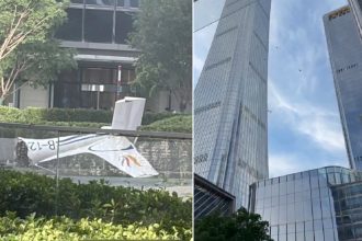 accident aviatic in centrul financiar al beijingului un avion s a infipt in fatada celui mai inalt turn din capitala chinei 6a3e86c3f0c98