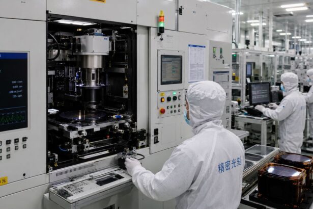 Echipament de litografie DUV utilizat într-o fabrică de semiconductori din China, simbol al competiției tehnologice cu Occidentul