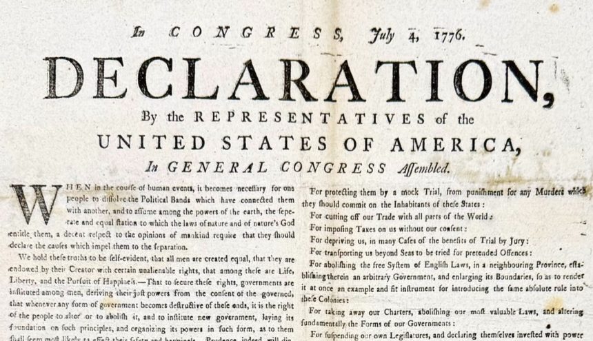 descoperire istorica in marea britanie o copie extrem de rara a declaratiei de independenta a sua a fost gasita dupa peste 250 de ani 6a4733a0e31df