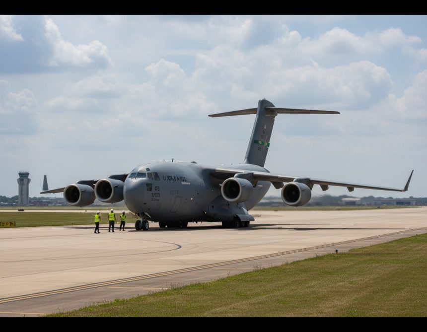 edited aeronava c 17 globemaster iii a decolat din romania cu ajutoare pentru venezuela 6a462a7de02a6
