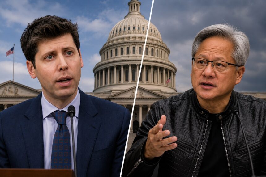 sam altman si jensen huang merg in congresul sua incidentul openai reaprinde dezbaterea despre controlul inteligentei artificiale 6a68439adf5a9