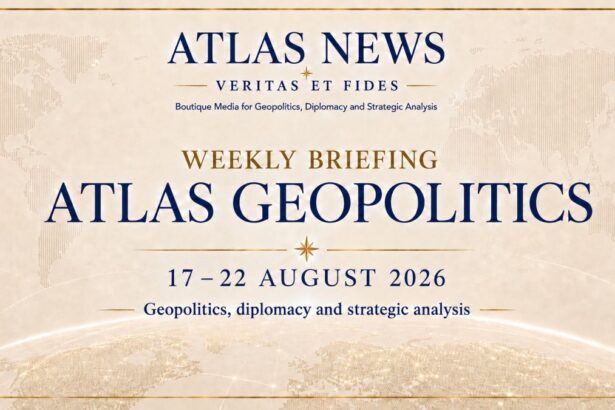 Atlas Geopolitical Brief, 17–22 August 2026 – Germany and the AfD debate, U.S. alliances, space geopolitics, the Strait of Hormuz and European security for Ukraine.