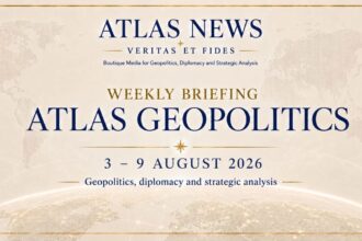 Atlas Geopolitical Brief, 3–9 August 2026 – five key dossiers covering the Red Sea, Black Sea, China, NATO 3.0 and the Mecca Pact.